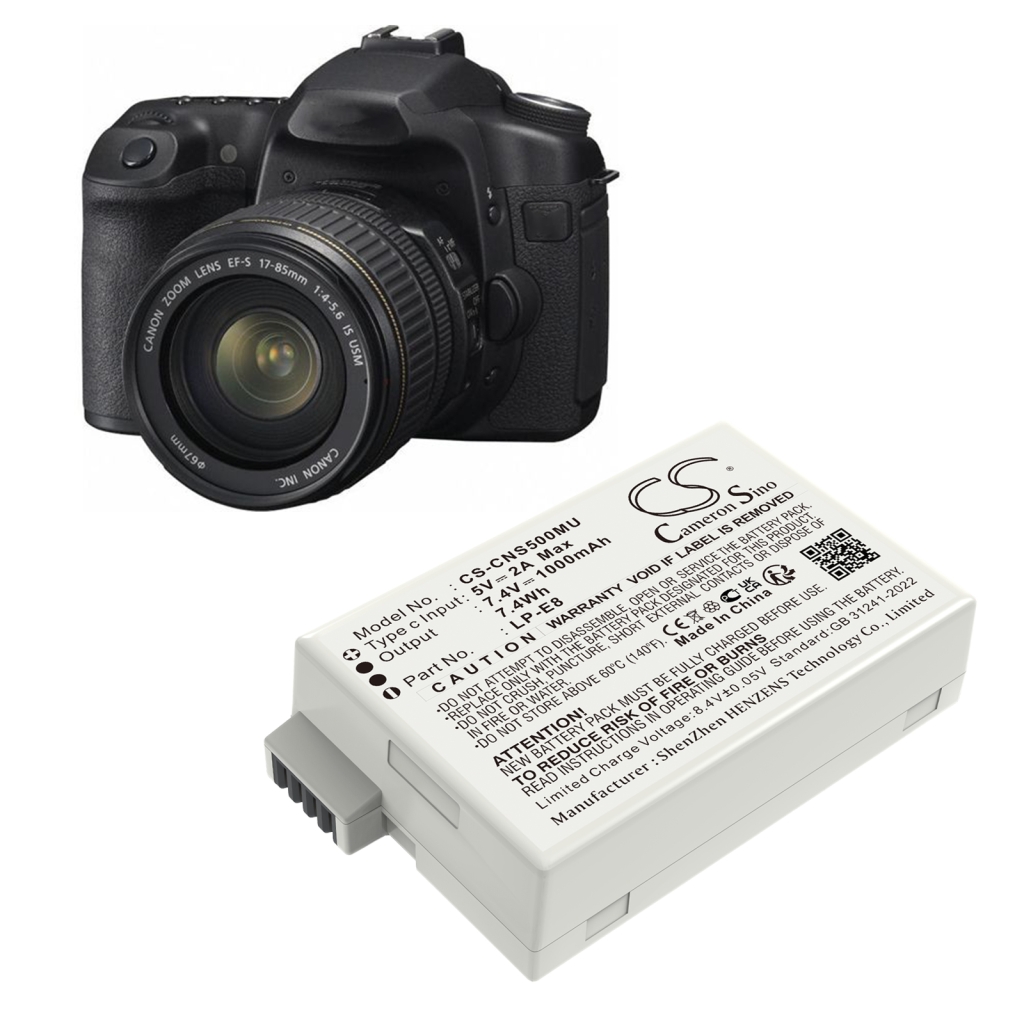 Kompatibilis akkumulátor csere Canon LP-E8