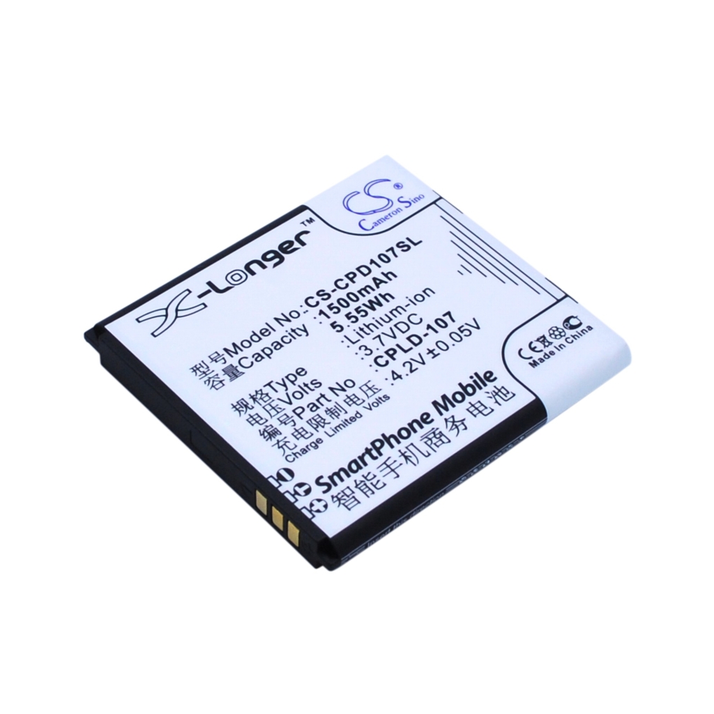 Kompatibilis akkumulátor csere Coolpad CPLD-107