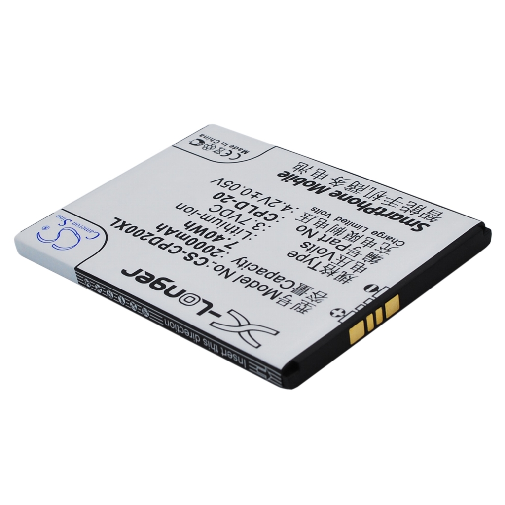Cameron Sino CS-CPD200XL phone battery reverse side with contacts