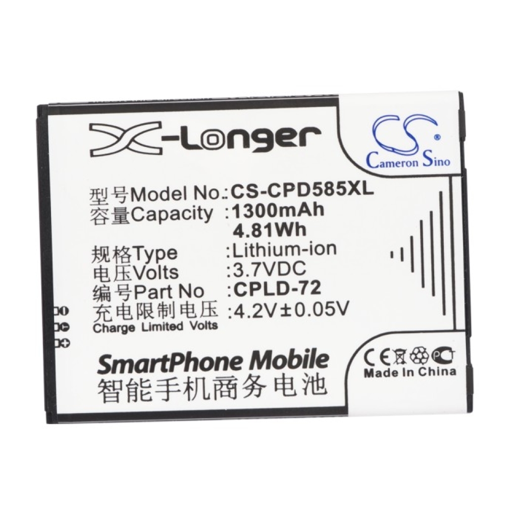 Akkumulátor kompatibilis a következőkkel Coolpad CS-CPD585XL