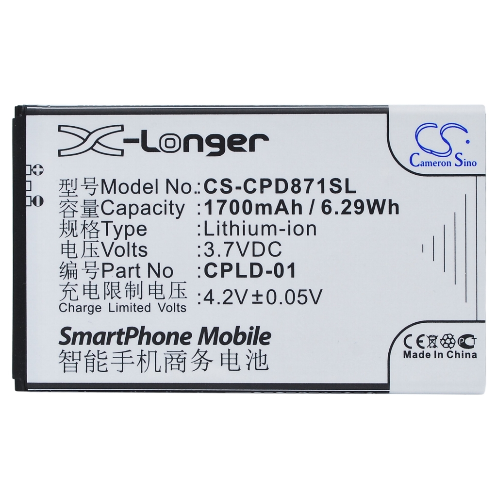 Kompatibilis akkumulátor csere Coolpad CPLD-01