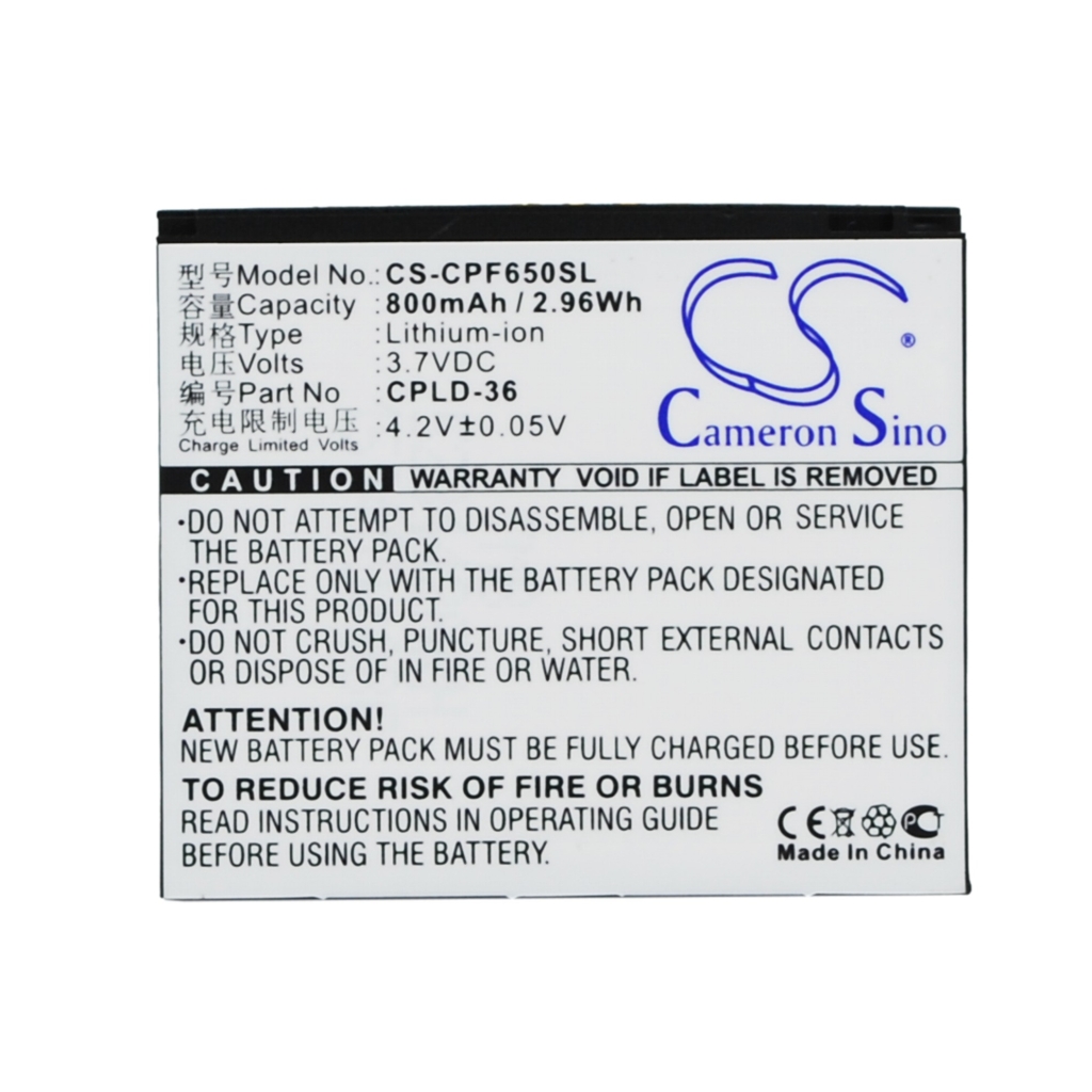 Kompatibilis akkumulátor csere Coolpad CPLD-36