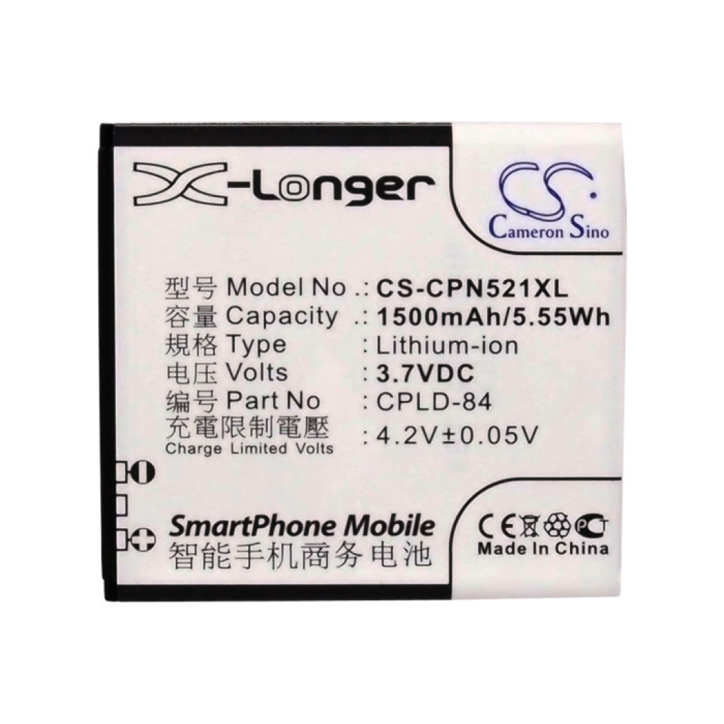 Akkumulátor kompatibilis a következőkkel Coolpad CS-CPN521XL