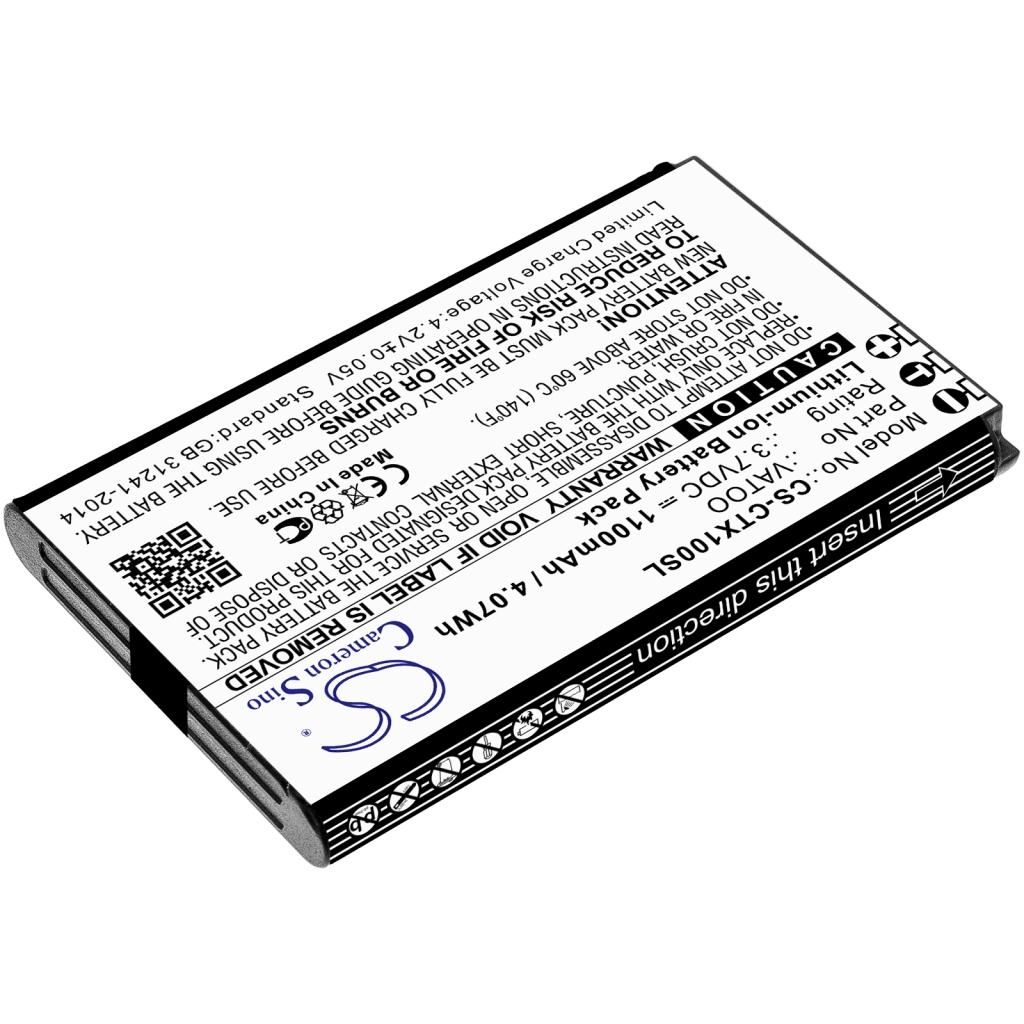 Kompatibilis akkumulátor csere Contacta VATOO,XU100596-17005A