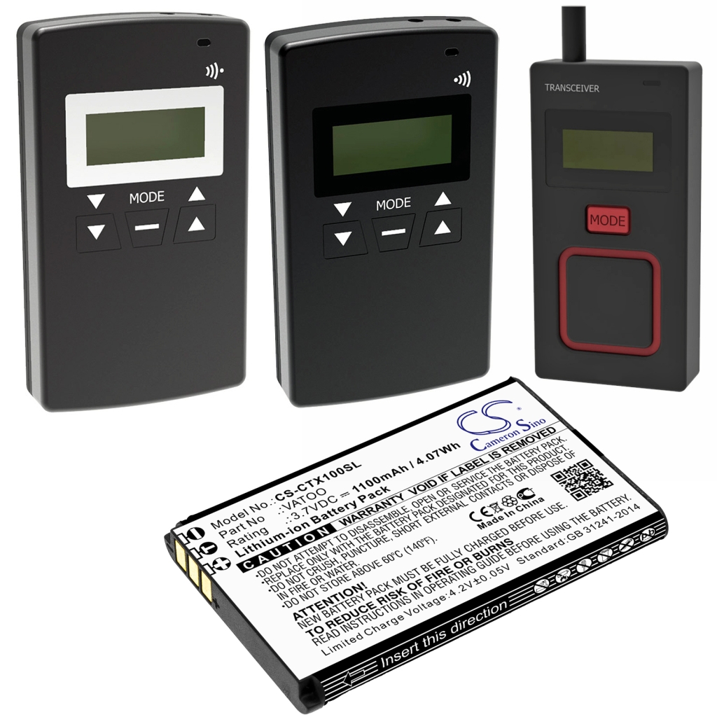 Kompatibilis akkumulátor csere Contacta VATOO,XU100596-17005A