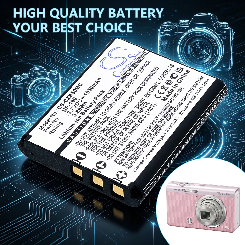 Battery compatible with Casio CS-CZR50MC