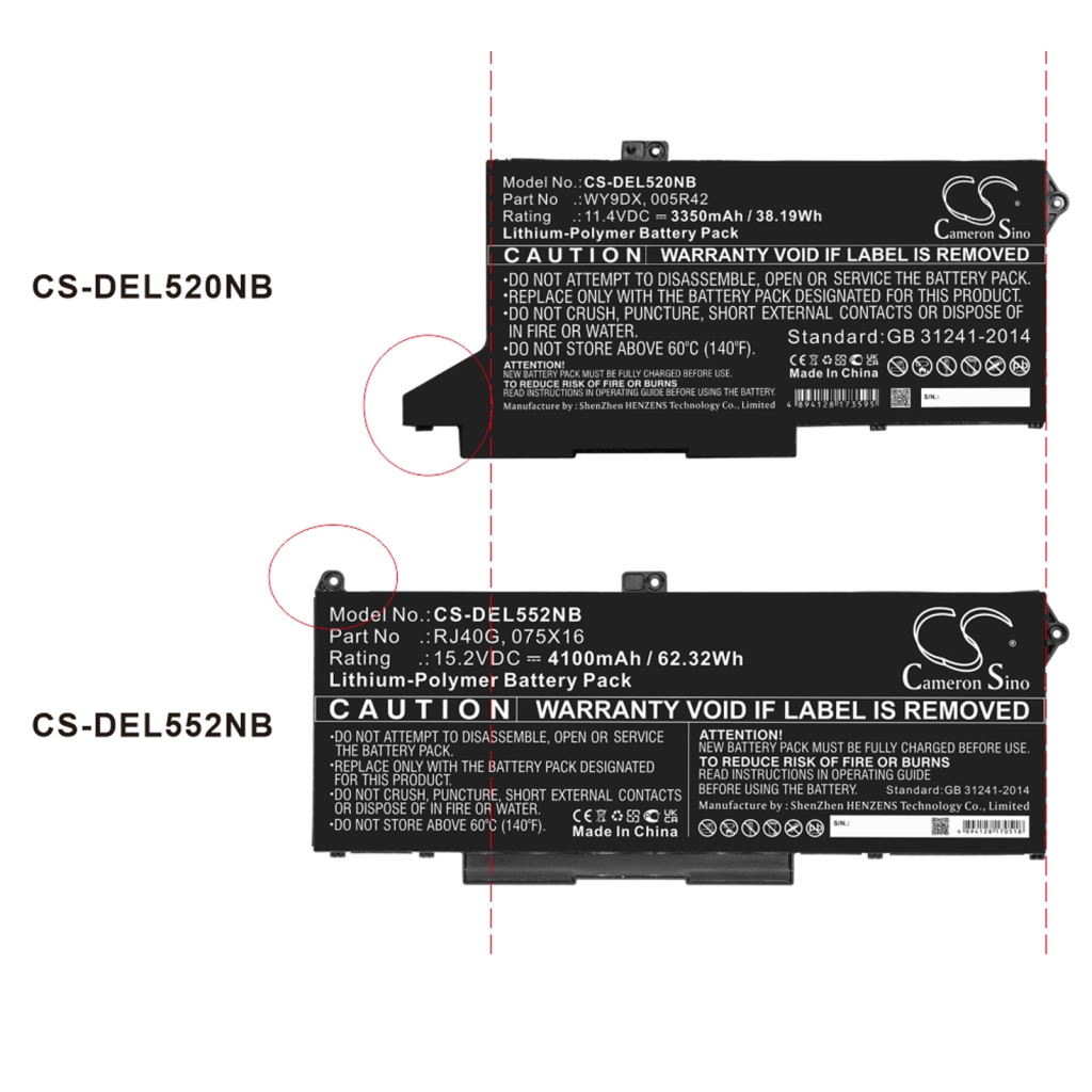 Notebook battery DELL Latitude 15 5520