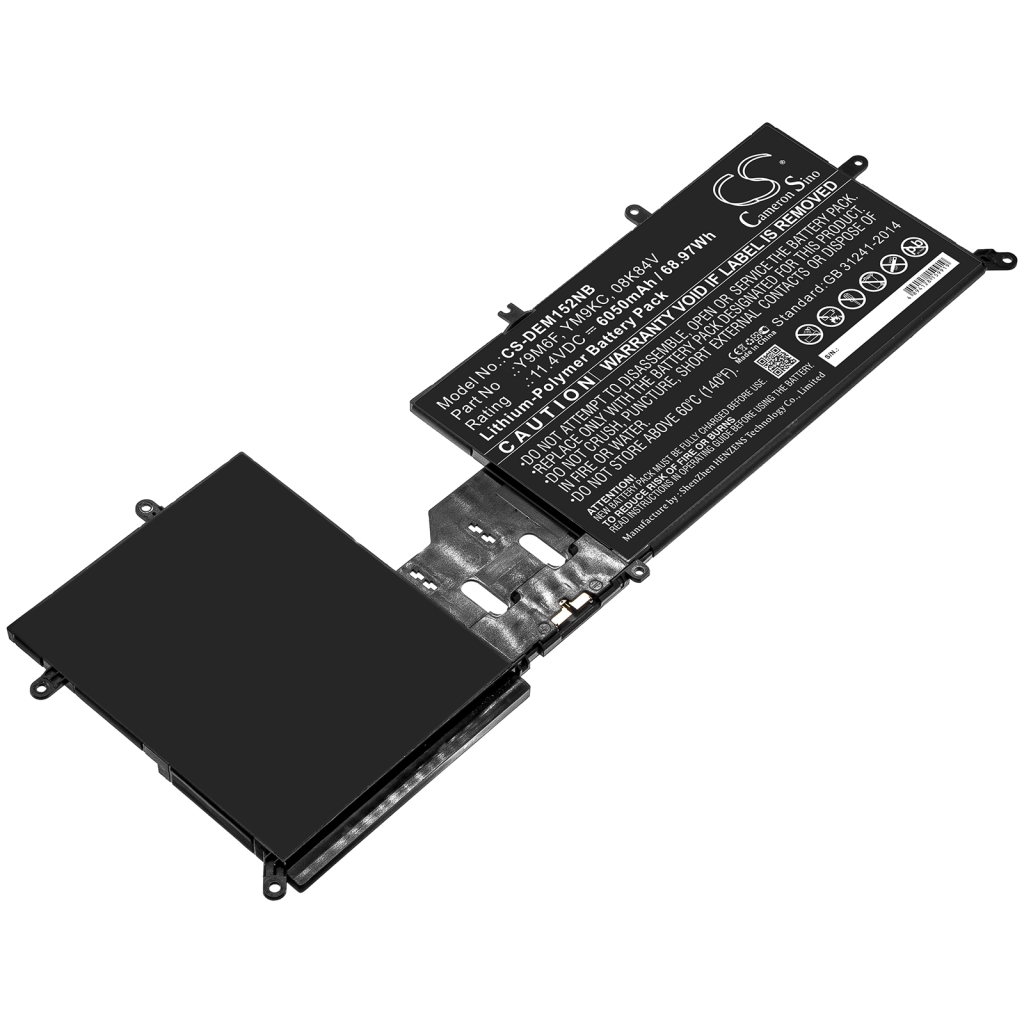 Kompatibilis akkumulátor csere DELL 08K84V,Y9M6F,YM9KC