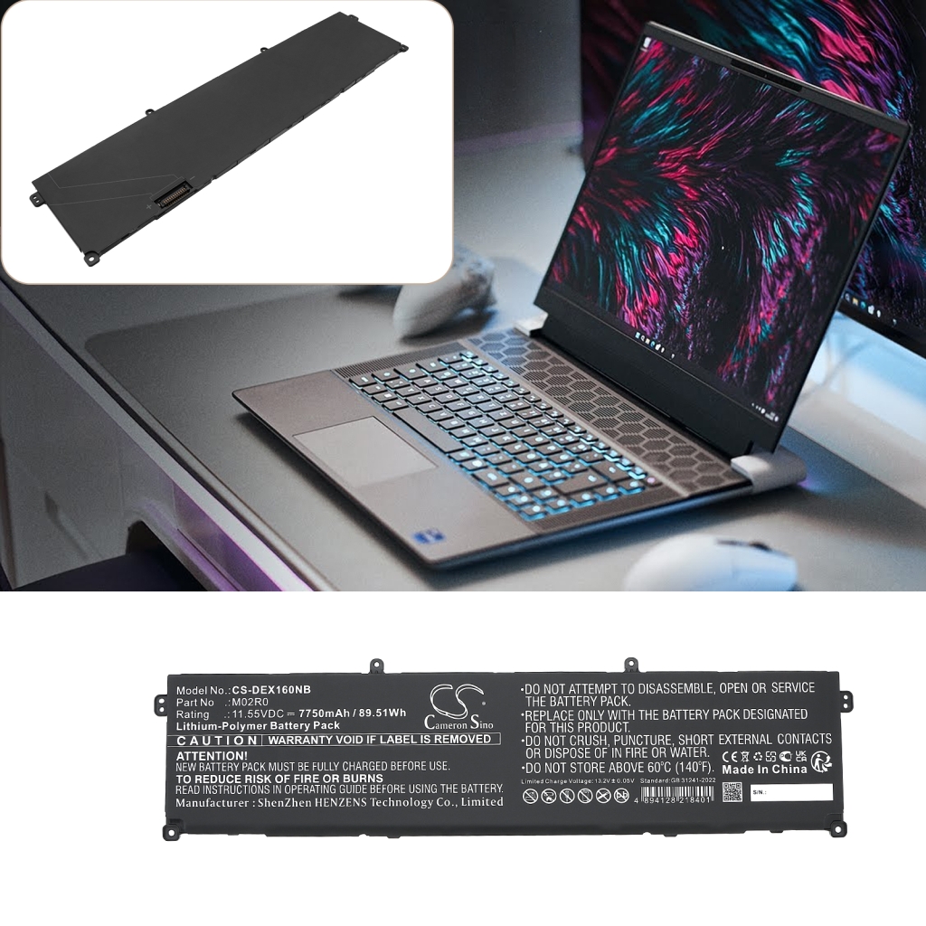 Kompatibilis akkumulátor csere DELL HP26N,M02R0
