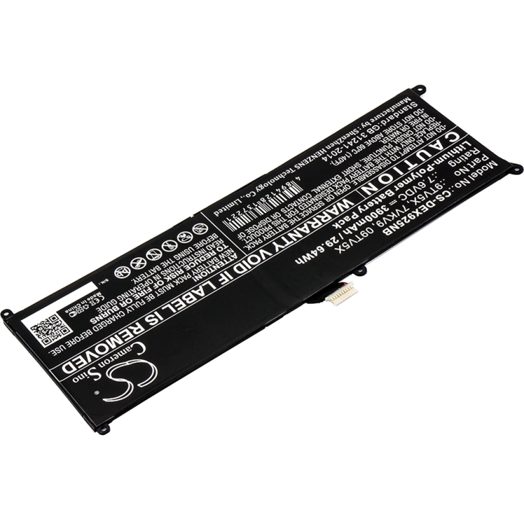 Compatible battery replacement for DELL 07VKV9,09TV5X,0V55D0,7VKV9,9TV5X...