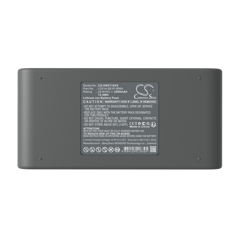 Kompatibilis akkumulátor csere Dreame V2514-8S1P-BWA