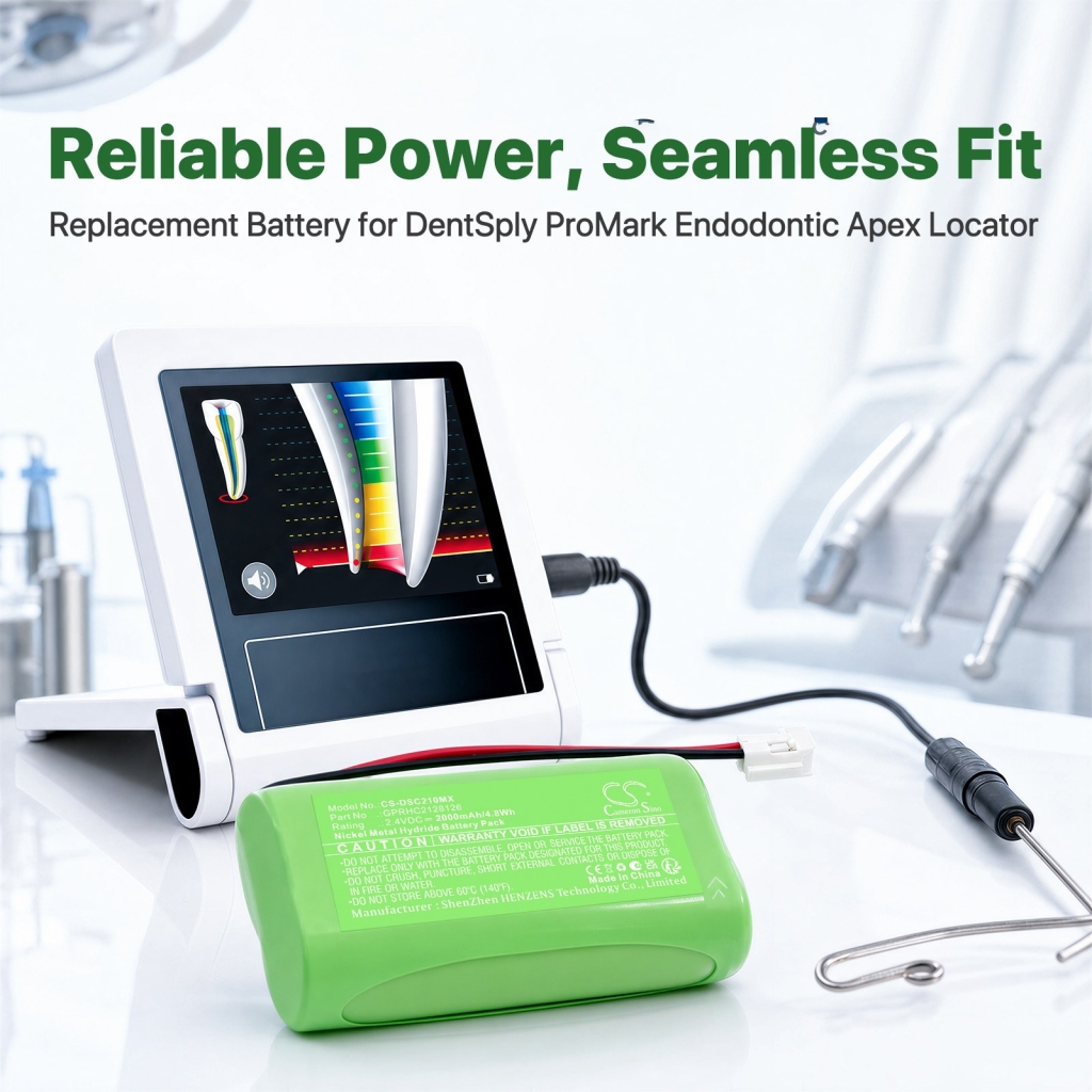 Akkumulátorok kompatibilis a következőkkel DentSply ProMark Endodontic Apex Locator CS-DSC210MX