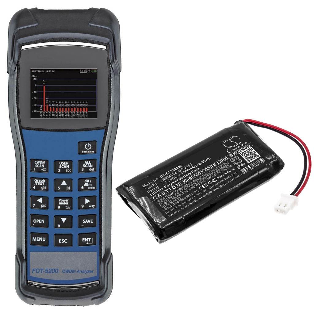 Akkumulátorok szerszámokhoz Exfo FOT-5200 CWDM Channel Power Analyzer (CS-EFT520SL)