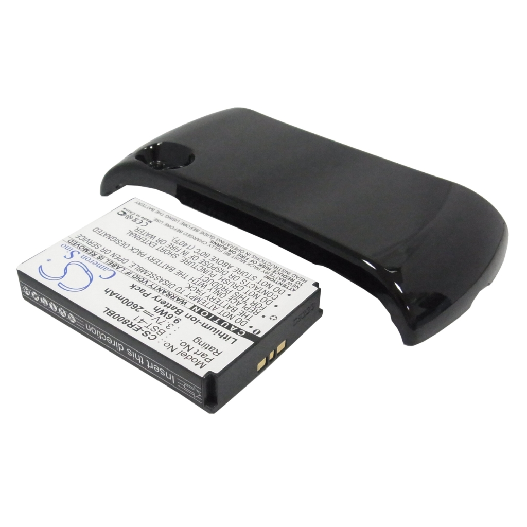 Back view of CS-ER800BL battery and back cover, Cameron Sino logo