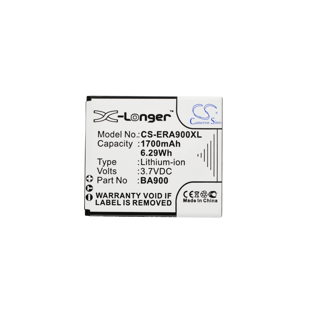 CS-ERA900XL angled back view with caution labels and barcode