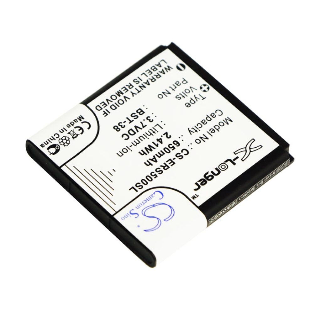Akkumulátor kompatibilis a következőkkel Sony Ericsson CS-ERS500SL