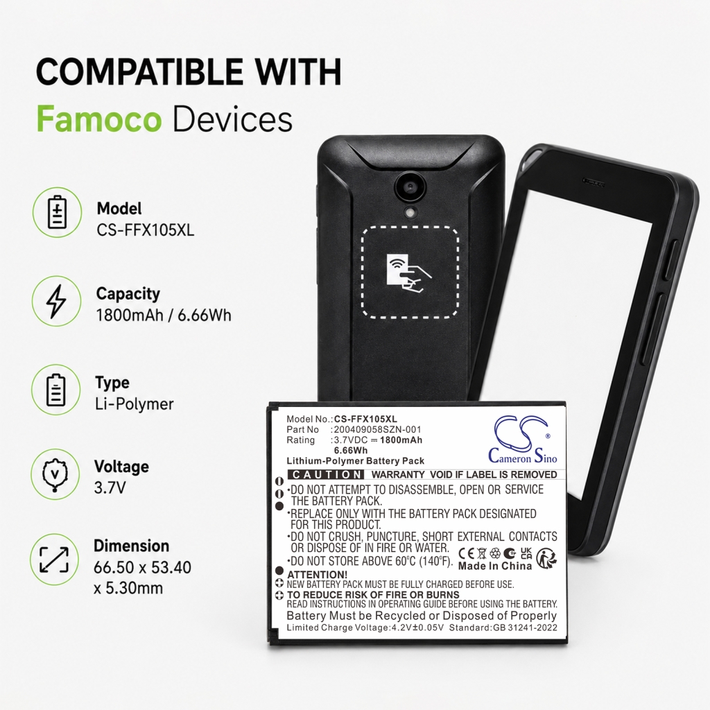 Akkumulátor -hoz Famoco FX105