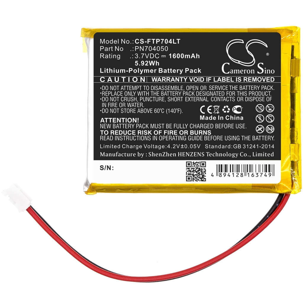 Kompatibilis akkumulátor csere Fatboy PN704050
