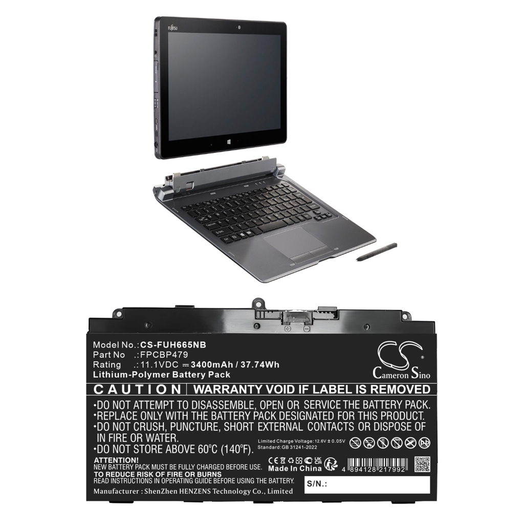 Notebook battery Fujitsu CS-FUH665NB