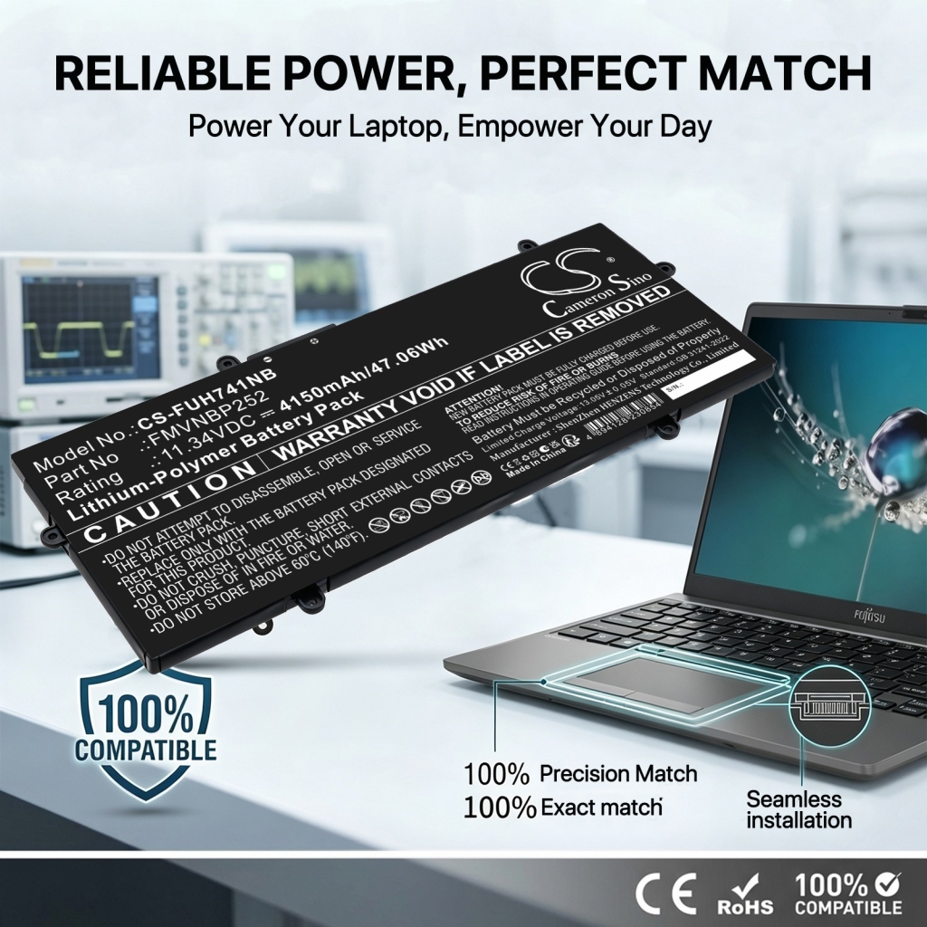 Akkumulátorok kompatibilis a következőkkel Fujitsu LifeBook U7411/G U7511/G CS-FUH741NB