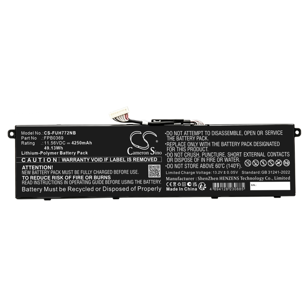 Akkumulátorok kompatibilis a következőkkel Fujitsu LifeBook AH50/G2 AH50/H1 AH51/G2 CS-FUH772NB