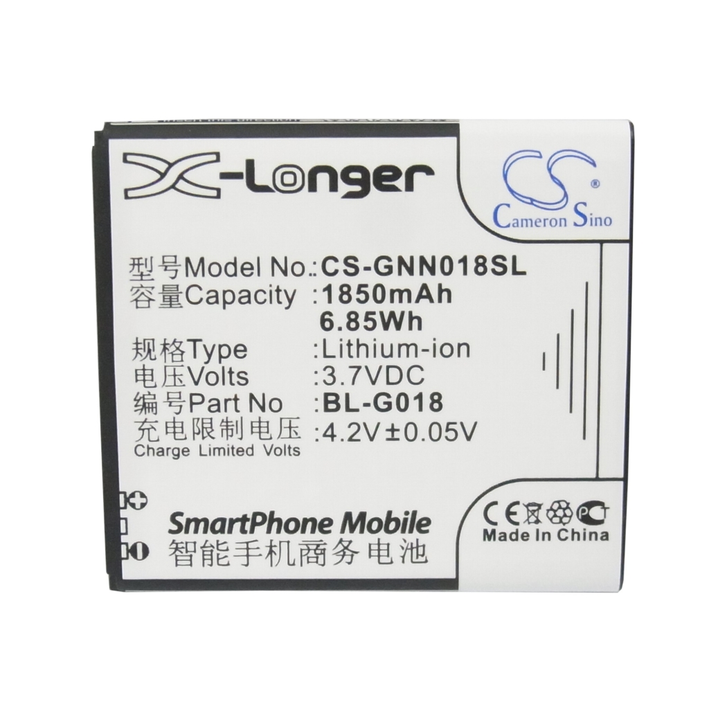 Akkumulátor kompatibilis a következőkkel GIONEE Fly Ngm CS-GNN018SL