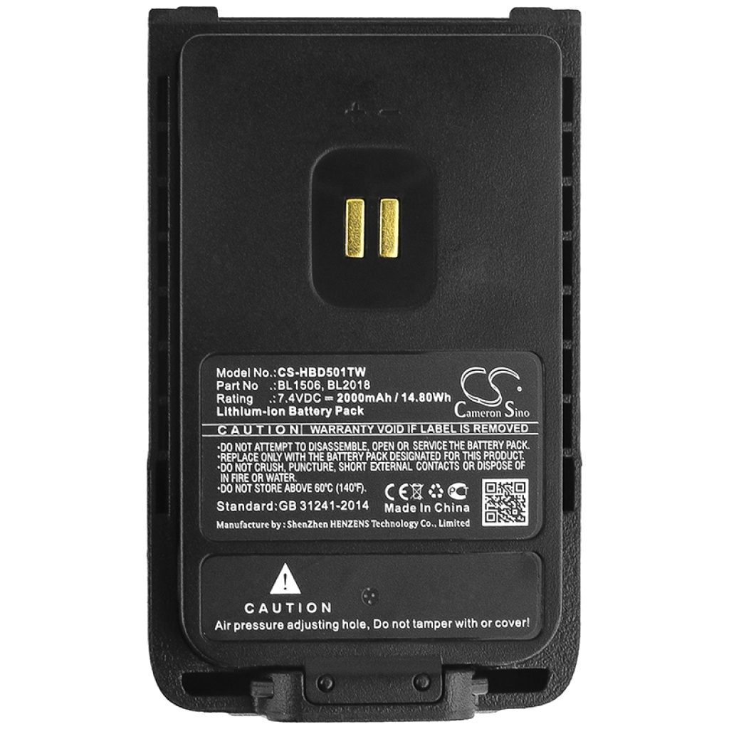 Kompatibilis akkumulátor csere Hytera BL1506,BL2018