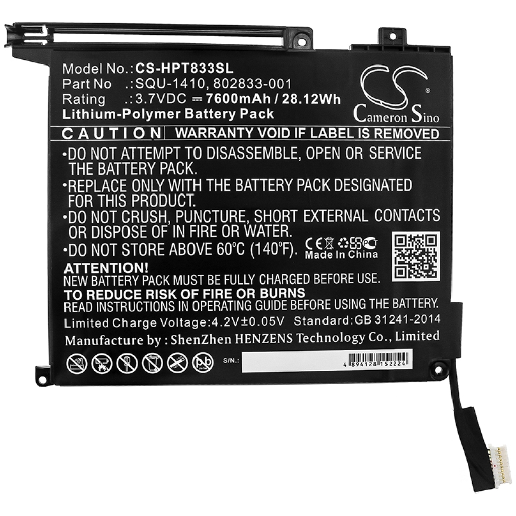 Akkumulátorok tablettákhoz HP Pro Tablet 10 EE G1(L5P64PA) (CS-HPT833SL)