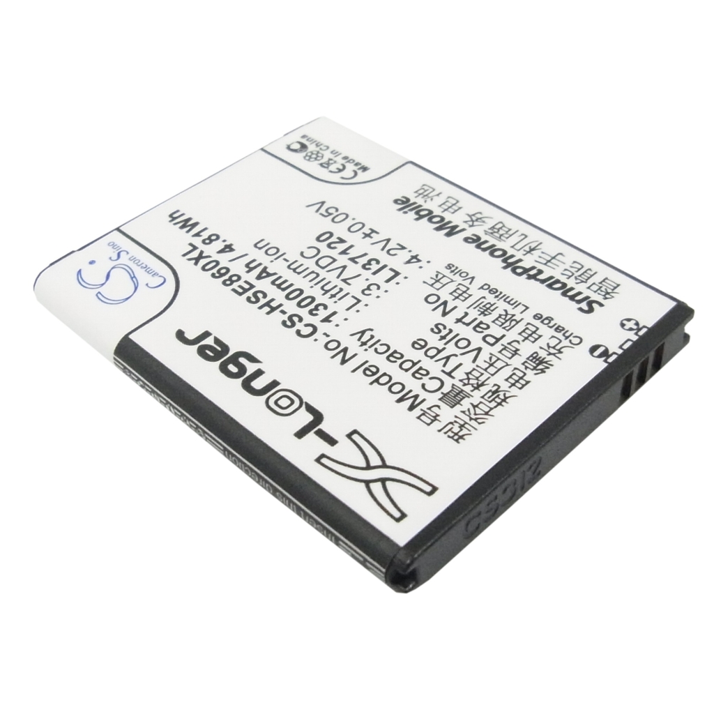 Cameron Sino X-Longer CS-HSE860XL hátoldali címkenézet: 3,7V 1300mAh