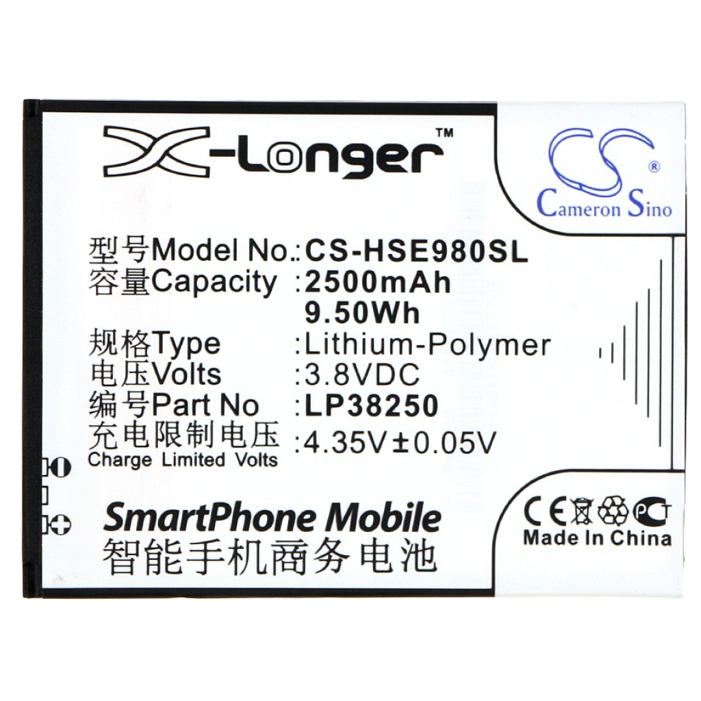 Kompatibilis akkumulátor csere Hisense LP38250