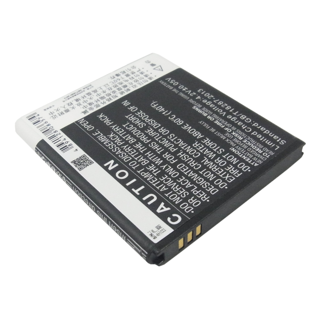 CS-HSG906XL – bottom contacts view; 3 gold rectangular pads; barcode