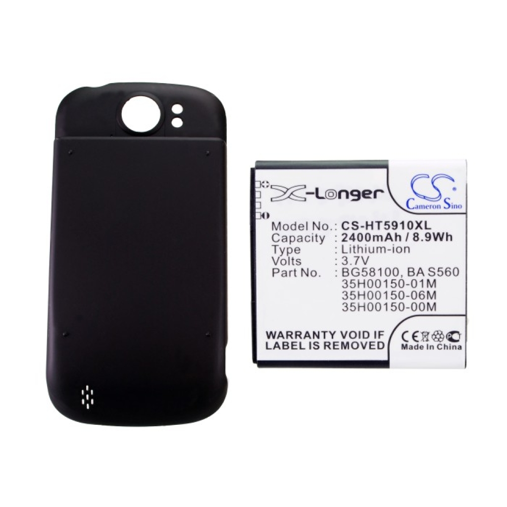 Akkumulátor kompatibilis a következőkkel HTC T-mobile CS-HT5910XL