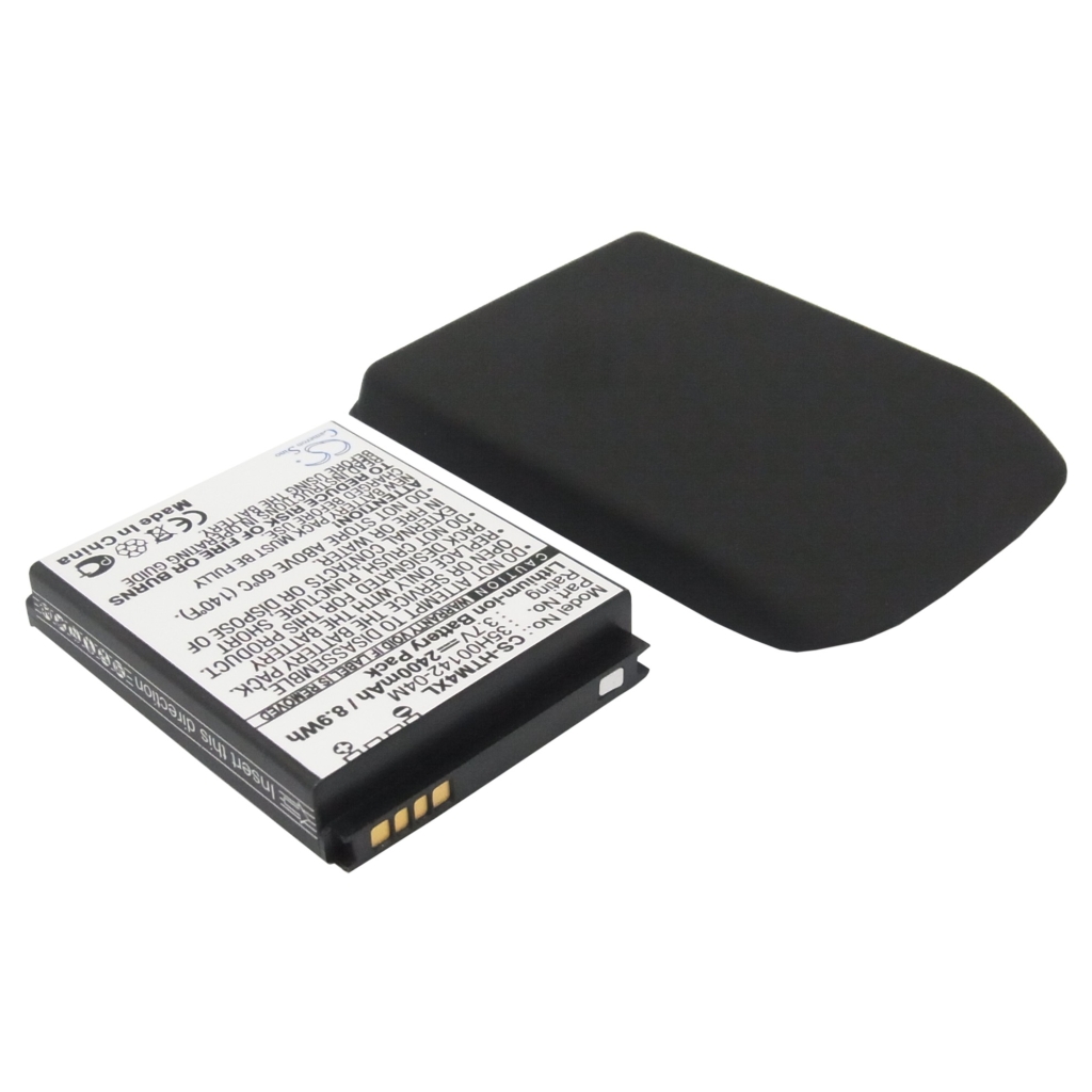 Cameron Sino CS-HTM4XL akkumulátor specifikációs címke lapos fekete meghosszabbított hátlappal: 3,7V 2400mAh Li-ion