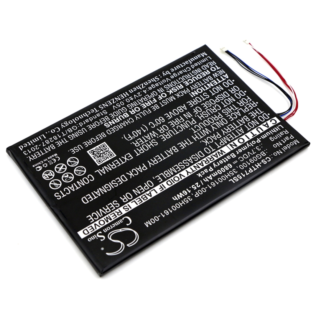 Akkumulátorok tablettákhoz HTC P715a (CS-HTP715SL)