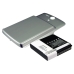 Silver back cover and CS-HU8815XL battery, caution label and contacts visible