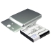 CS-HU8815XL battery and silver back cover, caution side with SN label