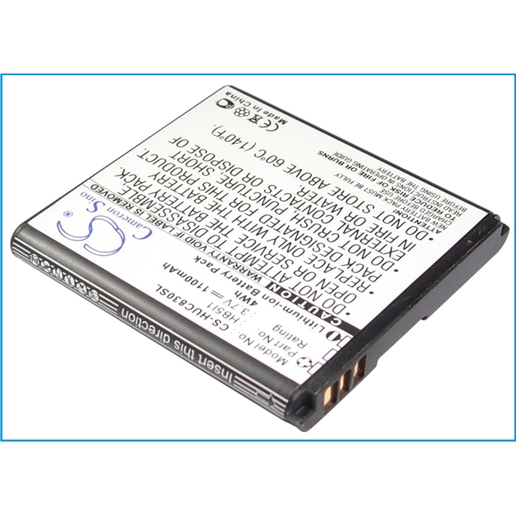 Reverse angled view of CS-HUC830SL battery