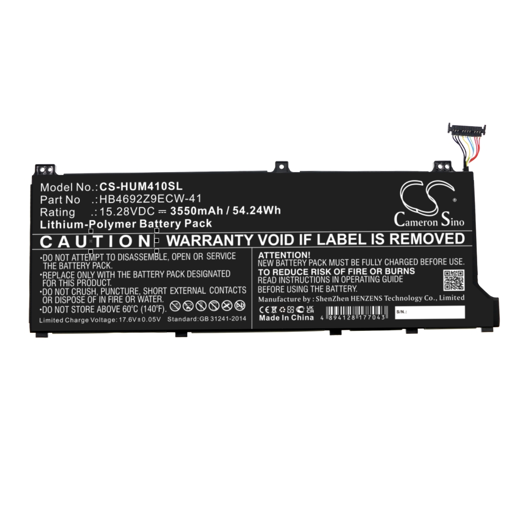 Akkumulátorok Helyettesíti a HB4692Z9ECW-41