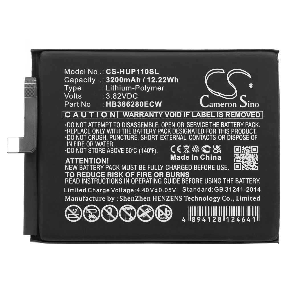Kompatibilis akkumulátor csere Huawei HB386280EBC,HB386280ECW