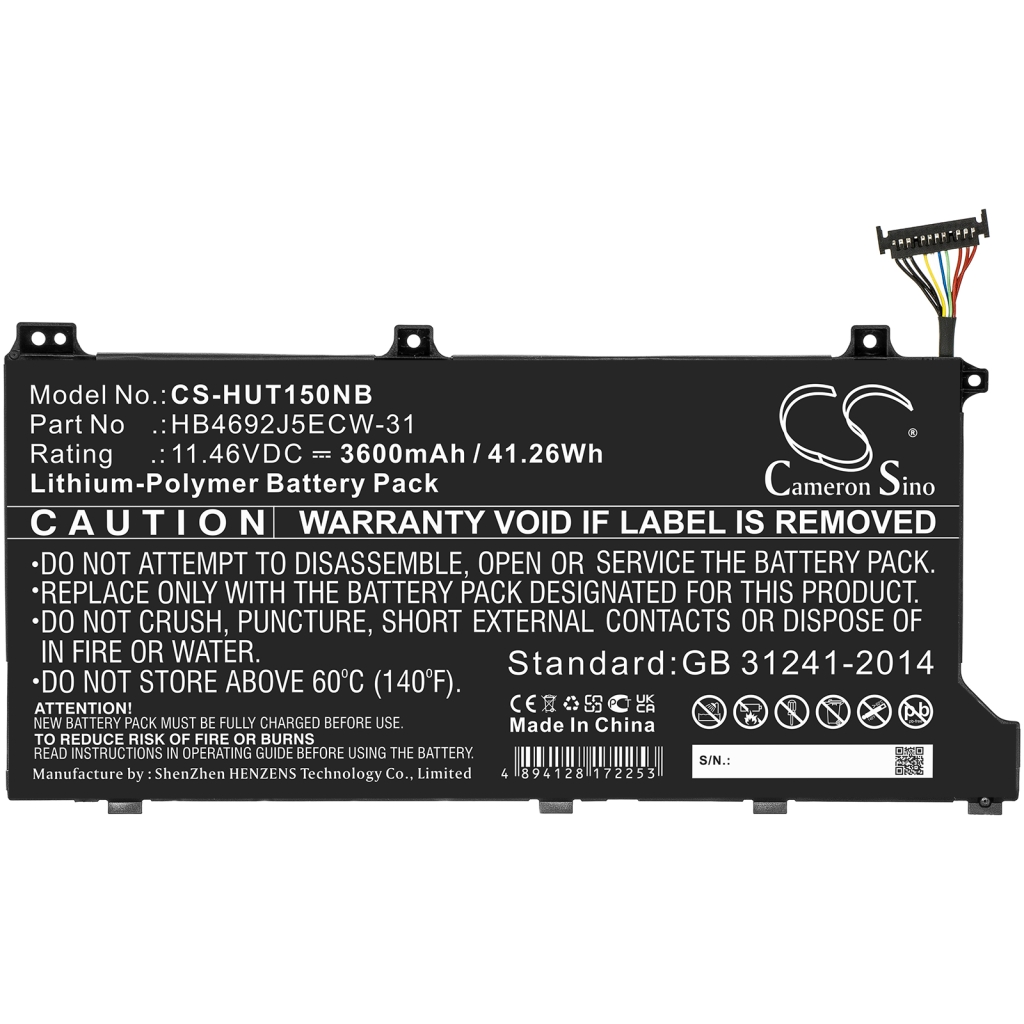 Kompatibilis akkumulátor csere Huawei HB4692J5ECW-31