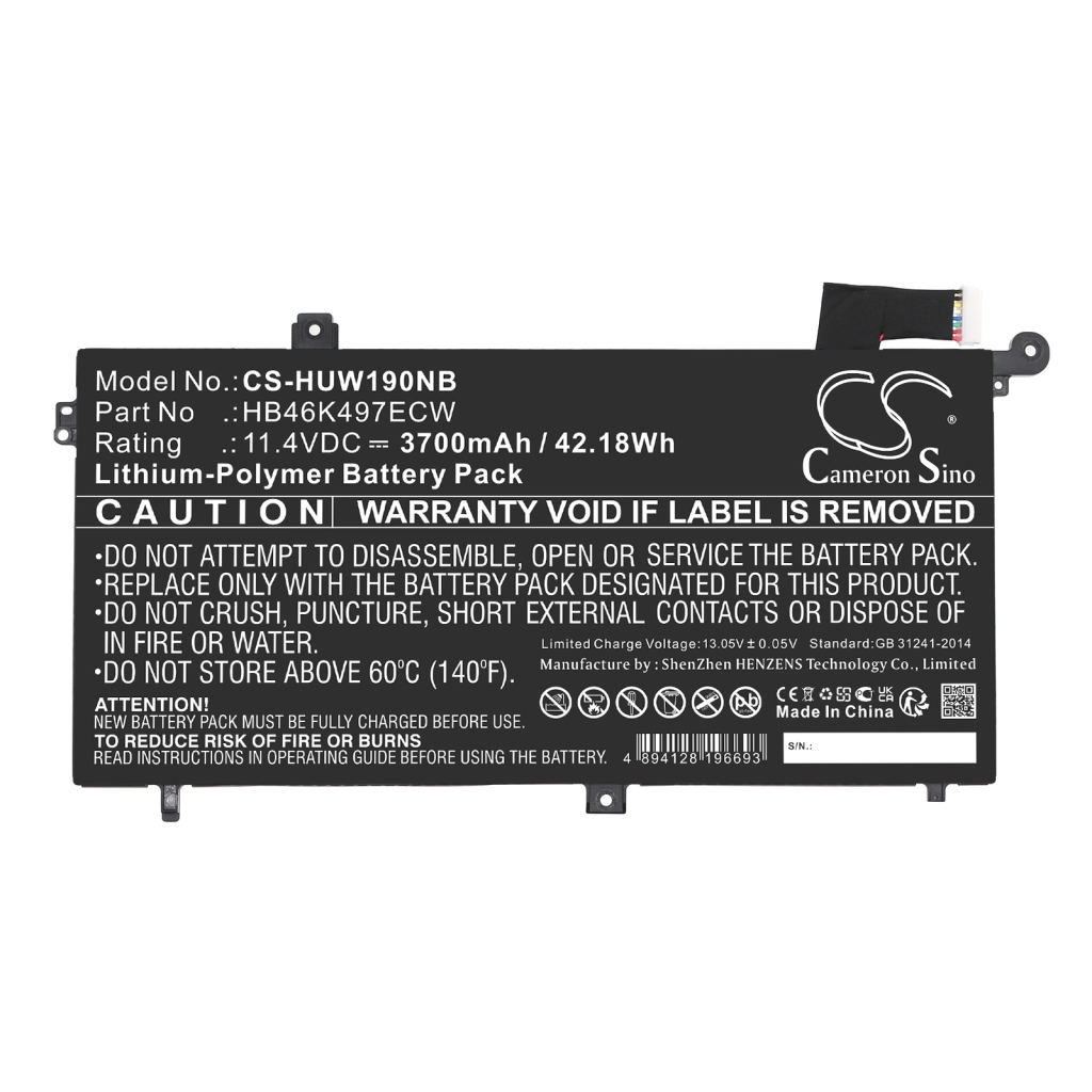 Kompatibilis akkumulátor csere Huawei HB46K497ECW