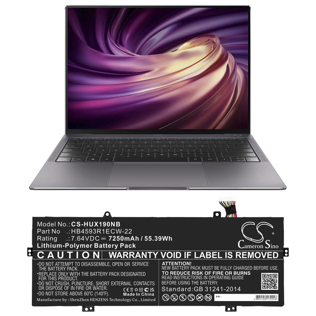 Kompatibilis akkumulátor csere Huawei HB4593R1ECW-22