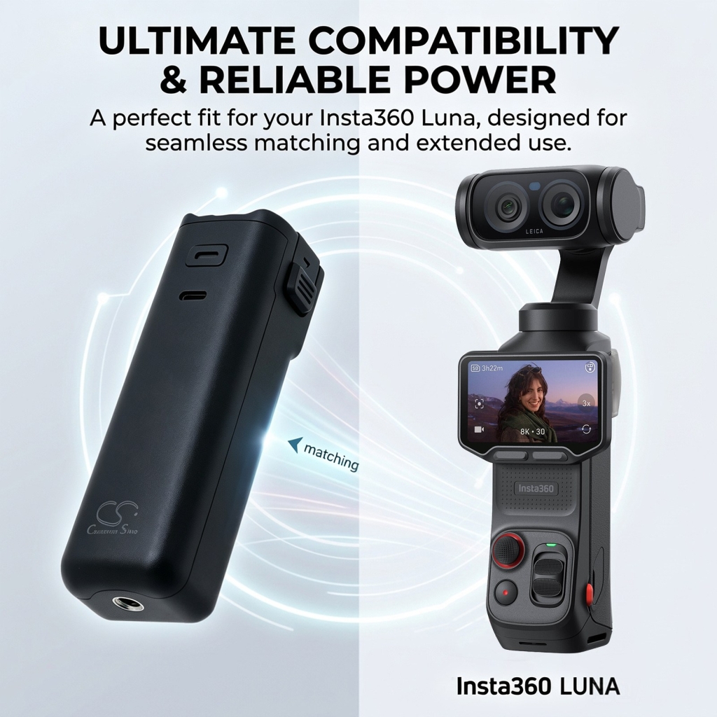 Akkumulátorok kompatibilis a következőkkel Insta360 Luna Luna CS-HYD135MC