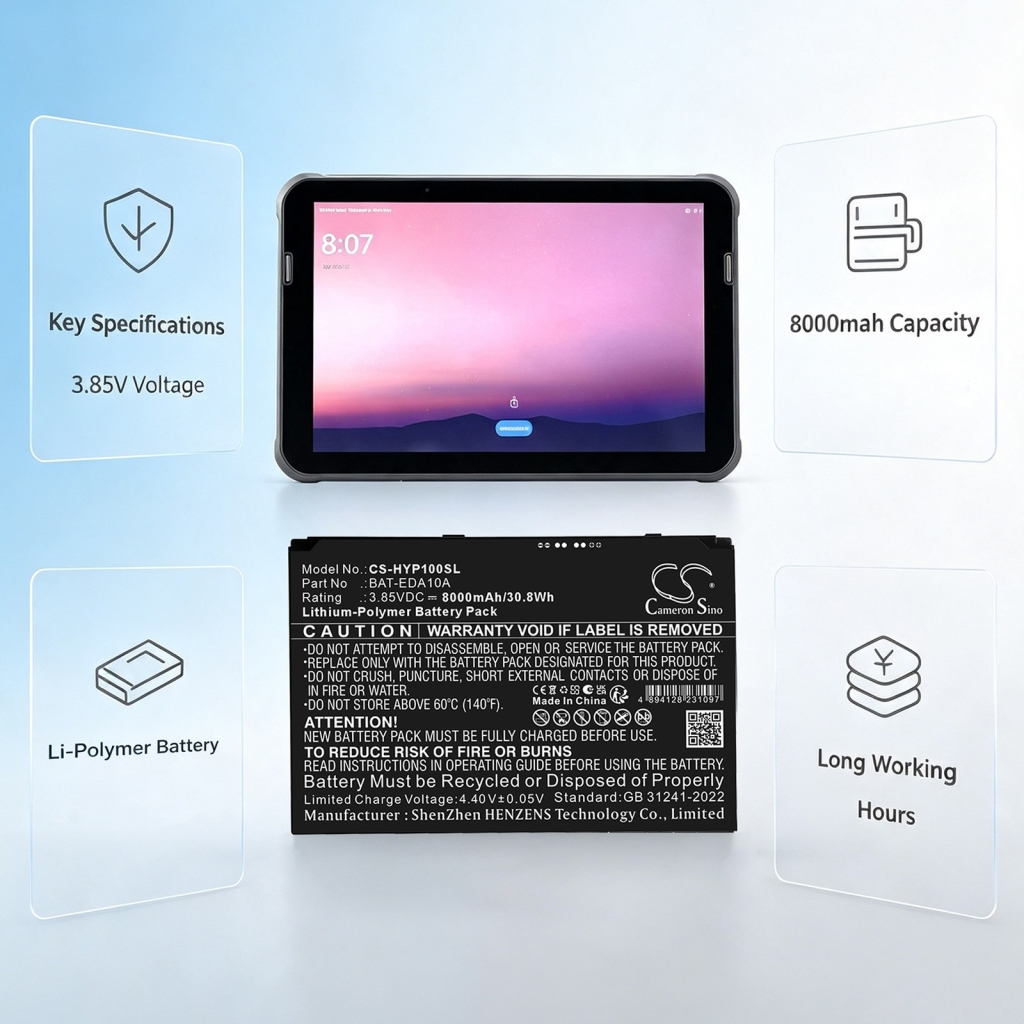 Akkumulátorok kompatibilis a következőkkel Honeywell EDA10A Tablet CS-HYP100SL