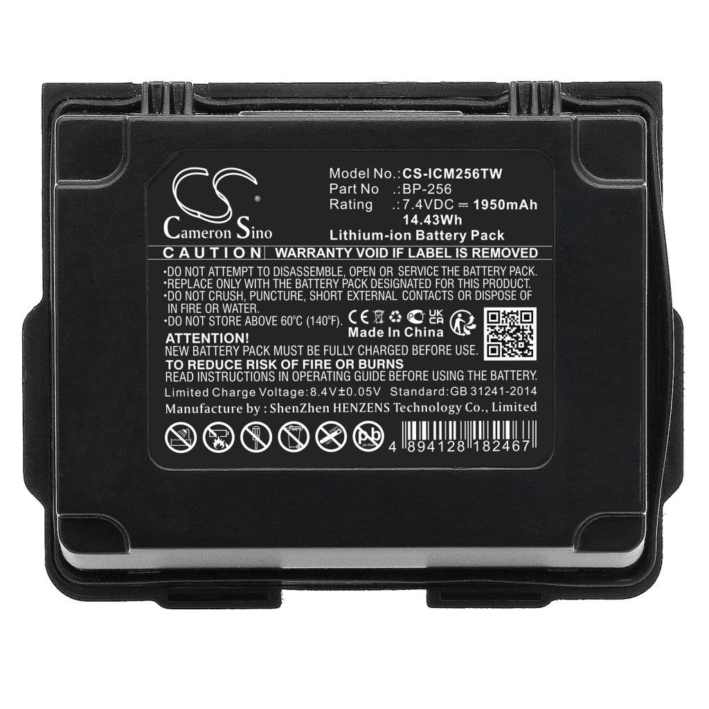 Kompatibilis akkumulátor csere Icom BP-256