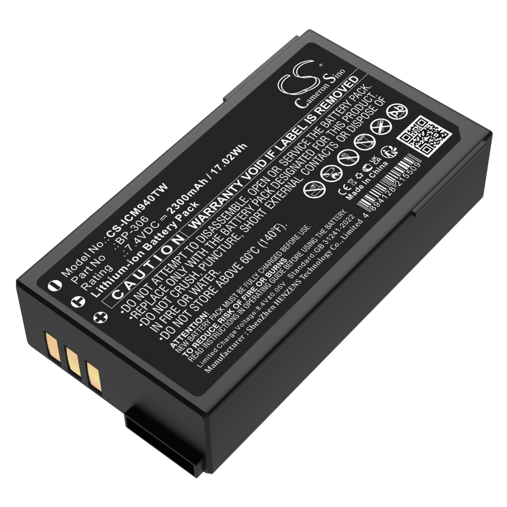 Kompatibilis akkumulátor csere Icom BP-306