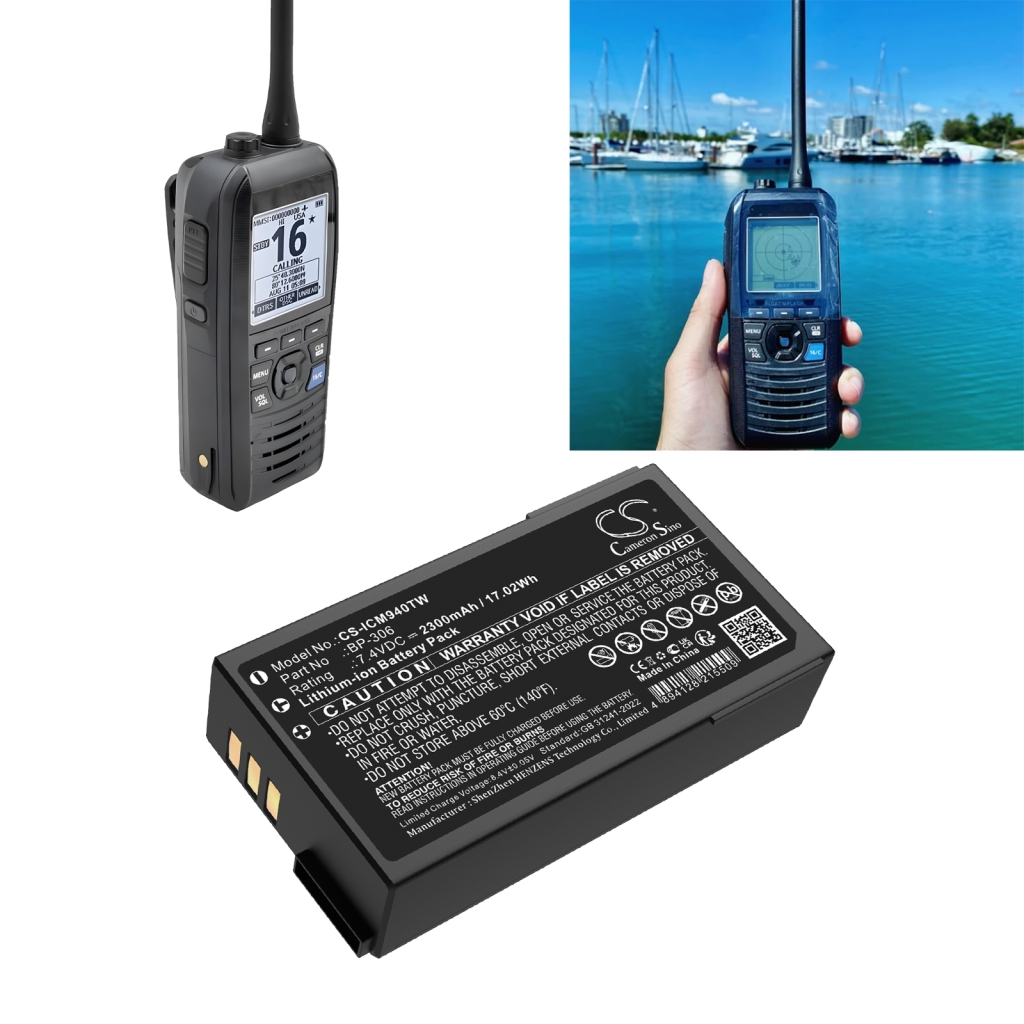Kompatibilis akkumulátor csere Icom BP-306
