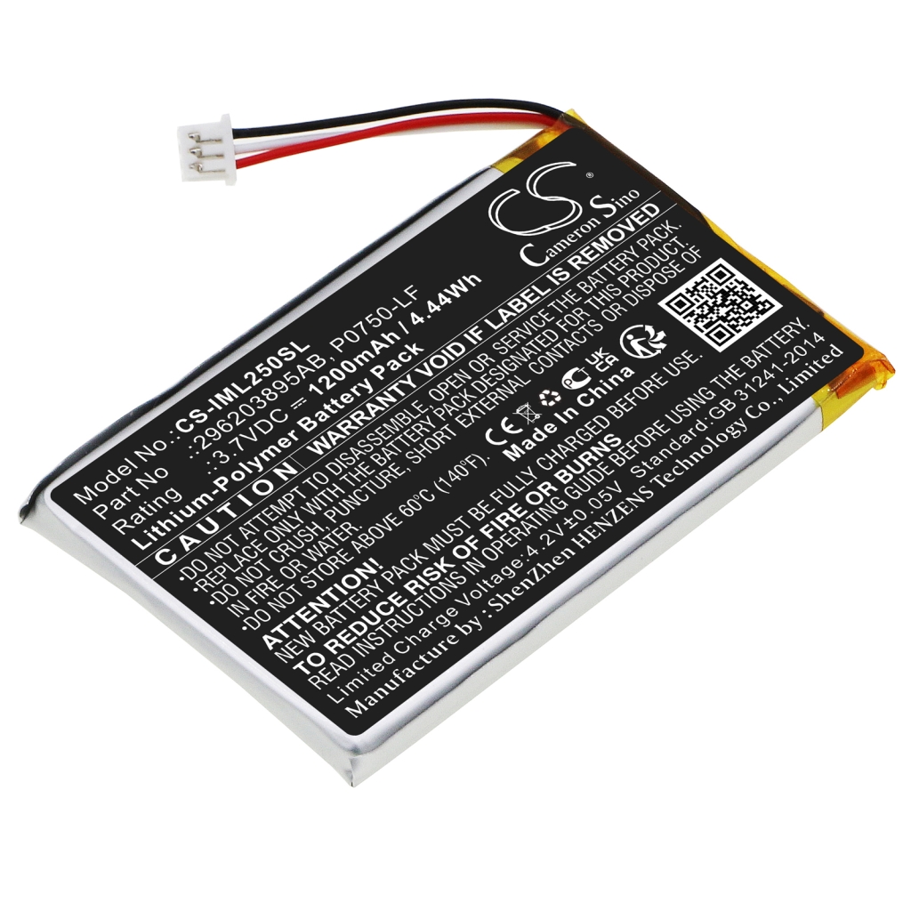 Kompatibilis akkumulátor csere Ingenico 296203895AB,P0750-LF