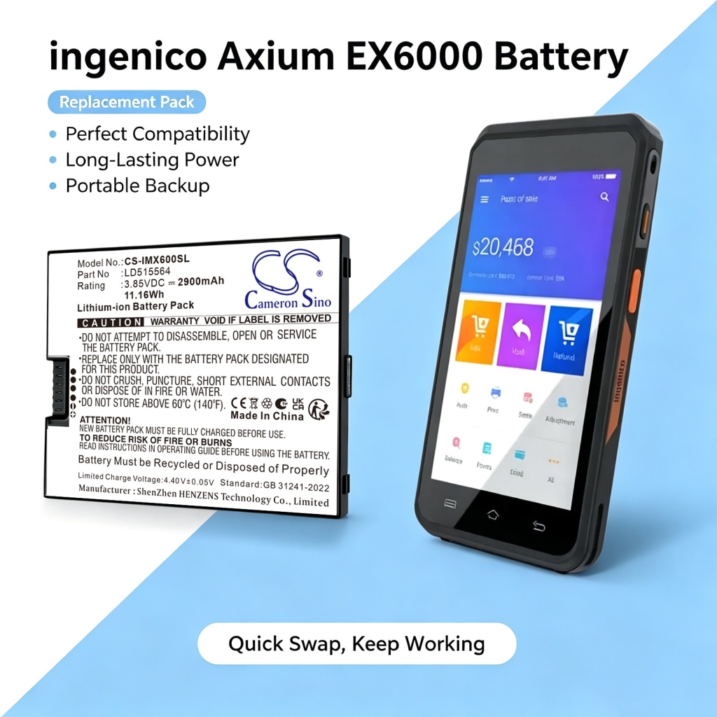 Battery compatible with Ingenico