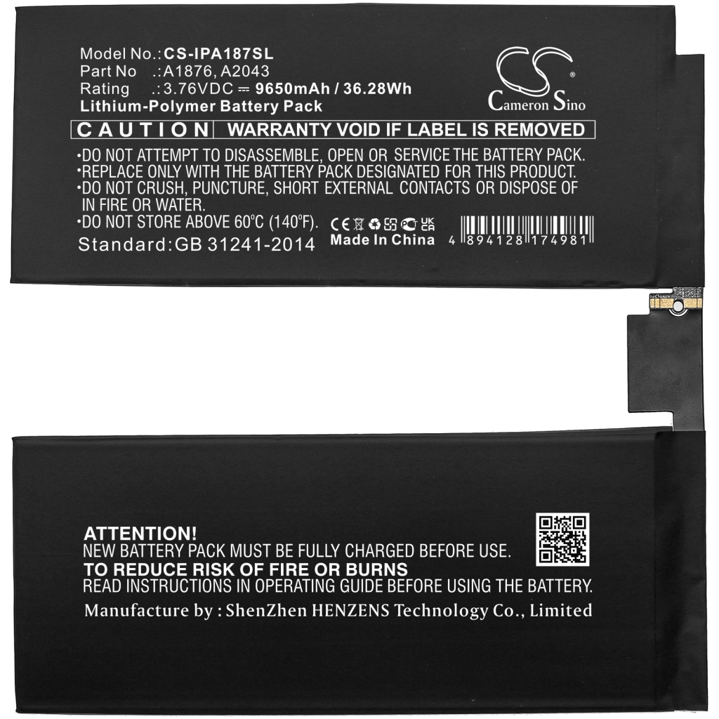 Mobiltelefon akkumulátorok Apple CS-IPA187SL